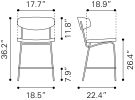 Charon Counter Stool Vintage Black
