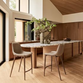 Magnus Counter Stool Brown & Walnut