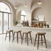 Divat Counter Stool Beige & Walnut