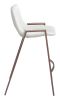 Desi Counter Stool White & Walnut