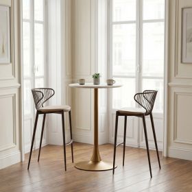 Silues Barstool Taupe & Brown