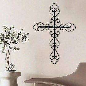 CIFbuy Metal Baked Paint Hollowed Cross Wall Art Christian Religious Home Decor (Option: Defaulttitle)