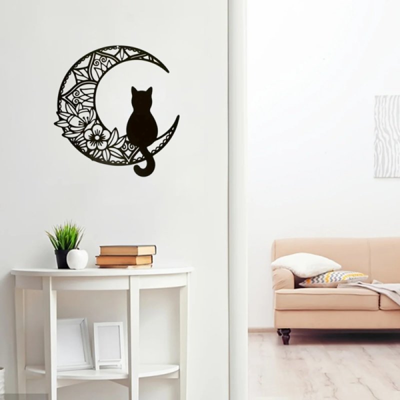CIFbuy Bohemian Crescent Cat Wall Decor Pet Theme Home Decoration (Option: Defaulttitle)