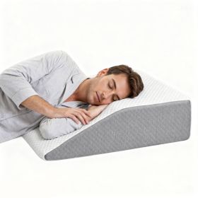 Wedge Pillow, Body Pillow , White& Grey (Option: 7Inch)