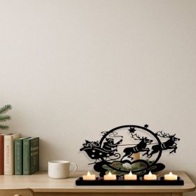 CIFbuy Vintage Iron Reindeer Candle Holder For Christmas Table And Mantel Decor (Option: Defaulttitle)