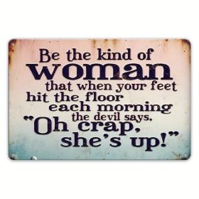 CIFbuy Sarcastic Retro Metal Tin Sign Creative Wall Decor Plaque Unique Decor For Women - TikTok, Temu Pick-up Service (Option: Defaulttitle)