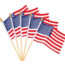 Small American Flags On Stick,65 American Flags Hand Held Mini US Flags For American Independence Day,Memorial Day President's Day,Veterans Day (Option: 02D267X)