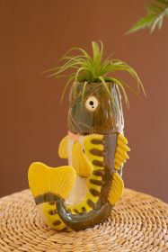 TABLETOP LARGEMOUTH BASS VASE (Option: 1MultiCeramic)