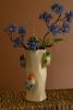CERAMIC LOG VASE WITH COLORFUL BIRDS
