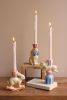 SET OF THREE CERAMIC EASTER BUNNY TAPER CANDLE HOLDERS