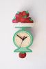 HAND PAINTED WALL CLOCK   TOMATOES ON A SCALE