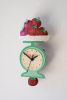 HAND PAINTED WALL CLOCK   TOMATOES ON A SCALE