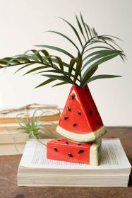 CERAMIC WATERMELON BUD VASE (Option: 1MultiCeramic)