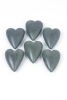 SET OF SIX HAND CARVED STONE HEARTS