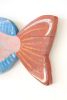 SET OF TWO COLORFUL WOOD FISH WALL ART