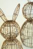 SET OF TWO TWIG AND IRON RABBITS