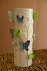 CERAMIC VASE WITH COLORFUL BUTTERFLIES