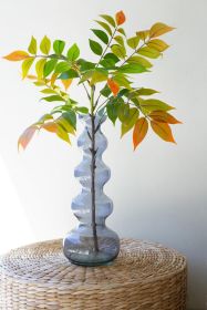 SMALL GLASS BUBBLE VASE (Option: BLUEBlueRecycled Glass)