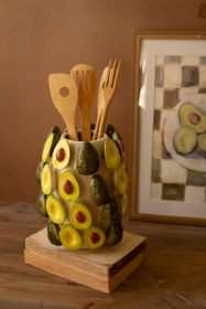 CERAMIC AVACADO VASE (Option: AVOCADOSMulti/GreenCeramic)