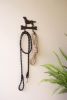 CAST IRON DOG WITH BONE WALL HOOK