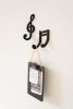 SET OF TWO CAST IRON MUSICAL NOTES HOOKS