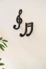 SET OF TWO CAST IRON MUSICAL NOTES HOOKS