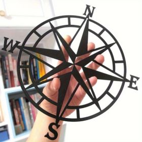 CIFbuy Metal Baked Paint Nautical Compass Rose Wall Art Vintage Navigation Decor (Option: Defaulttitle)