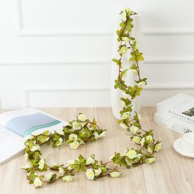 1pc 98.43inch/8.2ft Rose Artificial Flowers; Artificial Flower Christmas Garland; Fake Rose Vine For Wedding Home Room Decoration Spring Autumn Garden (Color: Creamy white, Quantity: 1pc)