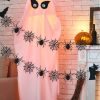 Set, Black Spiderweb Garland- Halloween Party Decorations, Halloween Spider Decor, Hanging Spider Web Banner Decor, Garland Halloween
