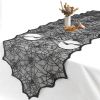 Halloween Decorations Table Runner - Black Lace Spider Web Table Runners for Halloween Table Decor