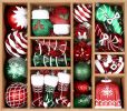 85ct Christmas Balls Ornaments Set, Colorful Shatterproof Plastic Christmas Tree Ornaments