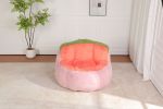 Oversized Bean Bag Chairs,Multicolor Faux Fur Couch Filled with Shredded Sponge,Large Lounger Sofa For Living Room,No Assembly Required