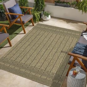 Earth GC_NTL1008 Jute/Black 7 ft. 10 in. x 10 ft. 3 in. Indoor/Outdoor Area Rug (Color: as Pic)