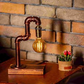 Aurora Steampunk Handmade Vintage Adjustable Pipe Lamp (Color: bronze)