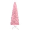 8ft Pencil Christmas Tree, Unlit Artificial Christmas Tree Slim Douglas Fir Xmas Tree with Realistic Branches, Halloween Tree with 1168 Tips