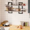 Floating Shelves, 15 Inch Wall Shelf Set of 2, Wall Mounted Storage Shelves 2-Tier, Hanging Bathroom Shelves, for Living Room, Bedroom, Bathroom