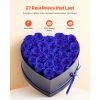 Forever Flowers, 27 Preserved Roses in a Heart Shape Box, Eternal Flowers Immortal Bouquet Birthday Present for Women Her Wife Mothers, Anniversary