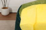 Oversized Bean Bag Chairs,Multicolor Faux Fur Couch Filled with Shredded Sponge,Large Lounger Sofa For Living Room,No Assembly Required