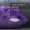 Halloween Pillow Covers 16x16 inch Set of 2 White Ghost Throw Pillow Cases Soft Plush Faux Fur Wool Couch Cushion Case for Chair Sofa Bedroom Living R