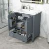 30" Bathroom Vanity with Sink Combo, Multi-functional Bathroom Cabinet with Doors and Drawer, Solid Frame and MDF Board