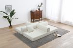Foldable Sofa Bed, 77.9'' Folding Floor Couch, Compressed Convertable Sleeper Sofa, Memory Foam Couch with Pillow Back Support Armrest