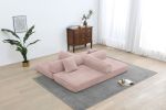 Foldable Sofa Bed, 77.9'' Folding Floor Couch, Compressed Convertable Sleeper Sofa, Memory Foam Couch with Pillow Back Support Armrest