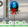 Christmas Garden Jesus Scene Decor, Solar Lighted Outdoor Nativity Set with 9 LED Lights