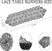 Halloween Decorations Table Runner - Black Lace Spider Web Table Runners for Halloween Table Decor