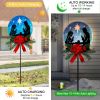 Christmas Garden Jesus Scene Decor, Solar Lighted Outdoor Nativity Set with 9 LED Lights