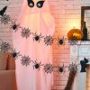 Set, Black Spiderweb Garland- Halloween Party Decorations, Halloween Spider Decor, Hanging Spider Web Banner Decor, Garland Halloween
