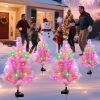 Solar Christmas Tree Outdoor Decor, Waterproof Solar Xmas Decorations Garden Stake Lights