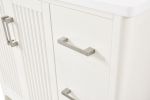 36 inch solid wood pre-assembly bathroom vanity with power station box