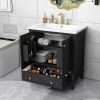 30" Bathroom Vanity with Sink Combo, Multi-functional Bathroom Cabinet with Doors and Drawer, Solid Frame and MDF Board