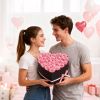 Forever Flowers, 27 Preserved Roses in a Heart Shape Box, Eternal Flowers Immortal Bouquet Birthday Present for Women Her Wife Mothers, Anniversary
